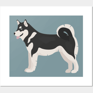 Alaskan Husky Dog Posters and Art